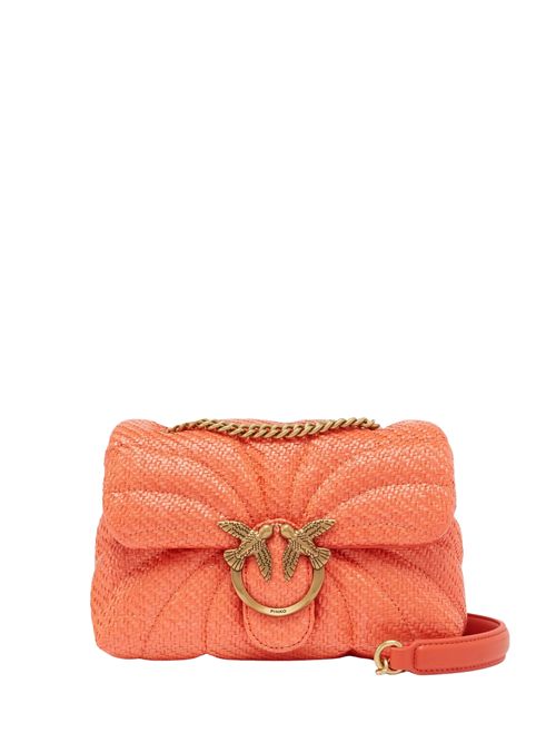 Borsa mini Classic Love Puff in rafia Arancione PINKO | 100039 A2C8B00Q